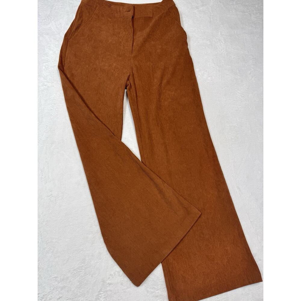 Vintage Corduroy Rust Flared Leg Retro 70’s Fall Fashion Hipster Women’s Sz Med